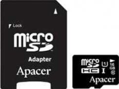 Card microSDHC UHS-I 16GB clasa10 cu adaptor SD, Apacer